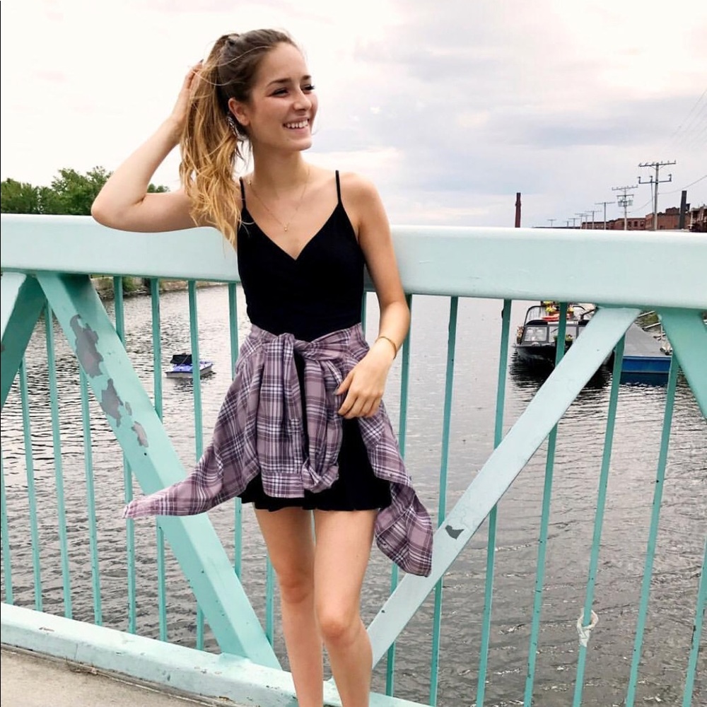 Garage Black Skater Dress